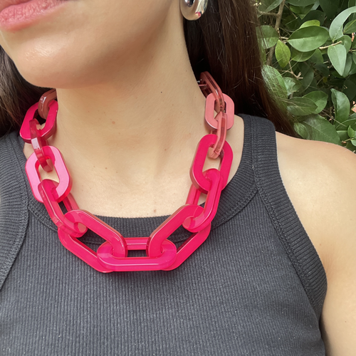 Collar cadena de resina