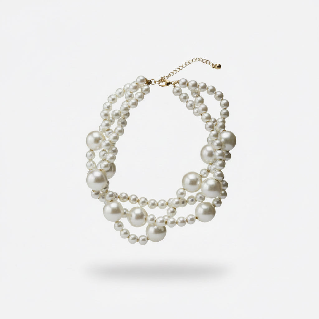 Collar trenzado de perlas – Fahoma, bijouterie en Uruguay