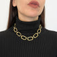 Collar cadena de acero con piedras naturales, vista 5 – Fahoma