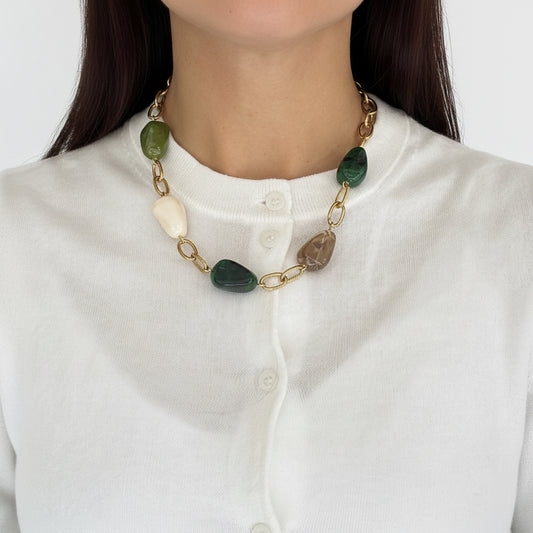 Collar cadena y resina, vista 2 – Fahoma