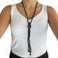 Collar largo negro, vista 2 – Fahoma