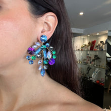 Cargar imagen en el visor de la galería, Caravanas "Rama" violeta, lila y verde
