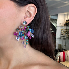 Cargar imagen en el visor de la galería, Caravanas "Rama" fucsia azul y violeta
