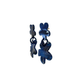 Caravanas doble flor azul, vista 2 – Fahoma