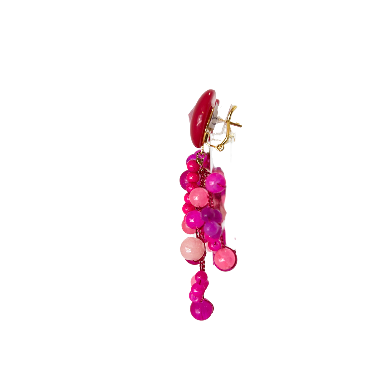 Caravanas Rama fucsias, vista 4 – Fahoma