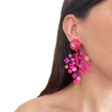 Cargar imagen en el visor de la galería, Caravanas "RAMA" fucsias
