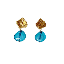 Cargar imagen en el visor de la galería, aros de resina y metal 
