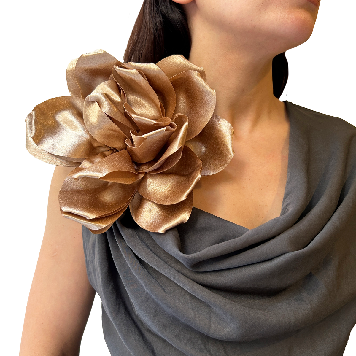 Broche maxi flor de seda, vista 2 – Fahoma