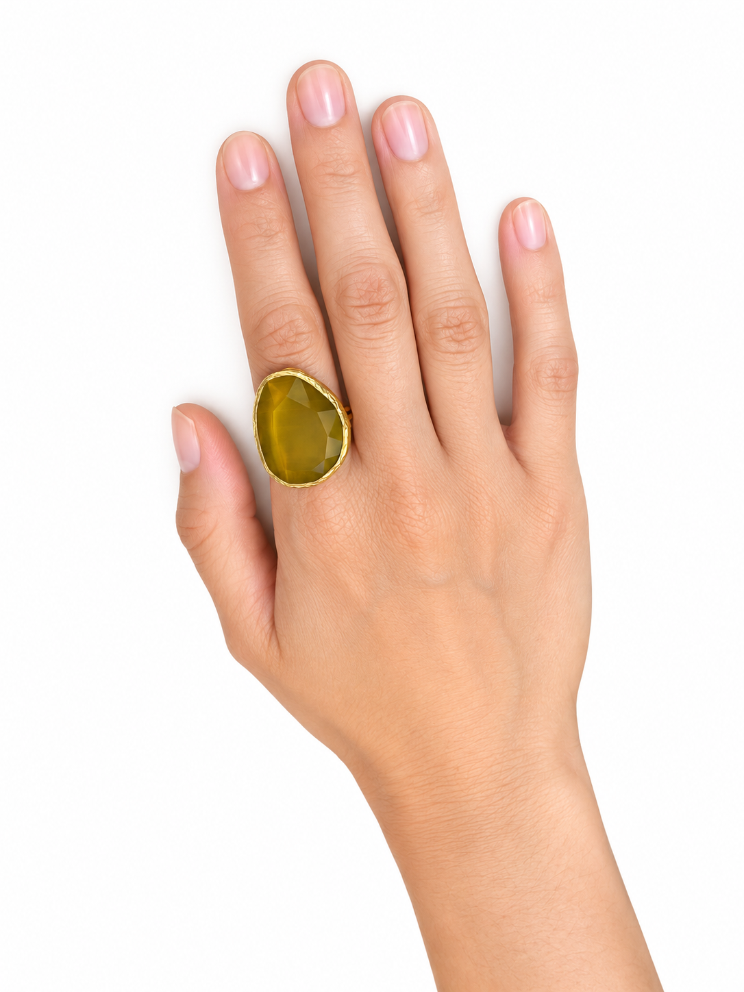 Anillo agata oliva