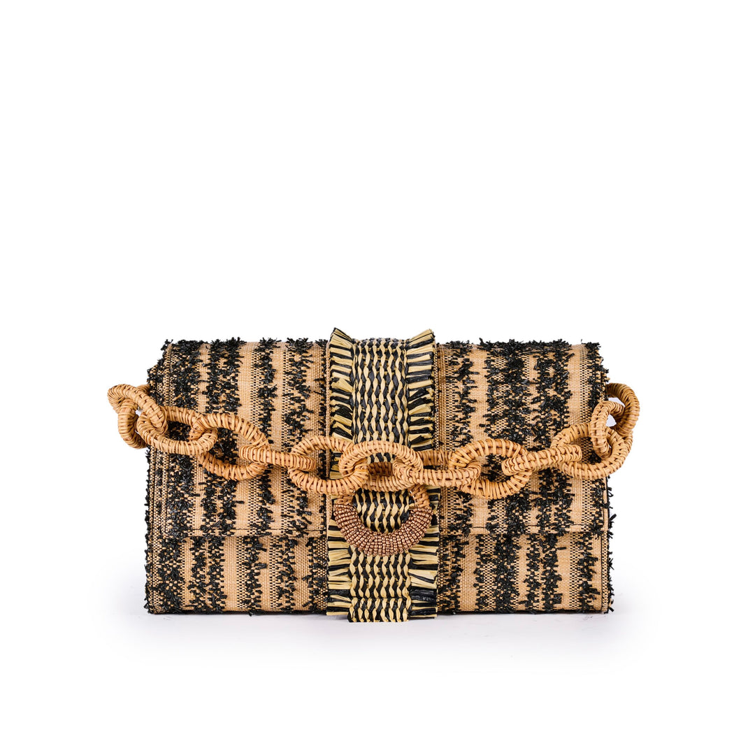 Bolso rafia jacquard