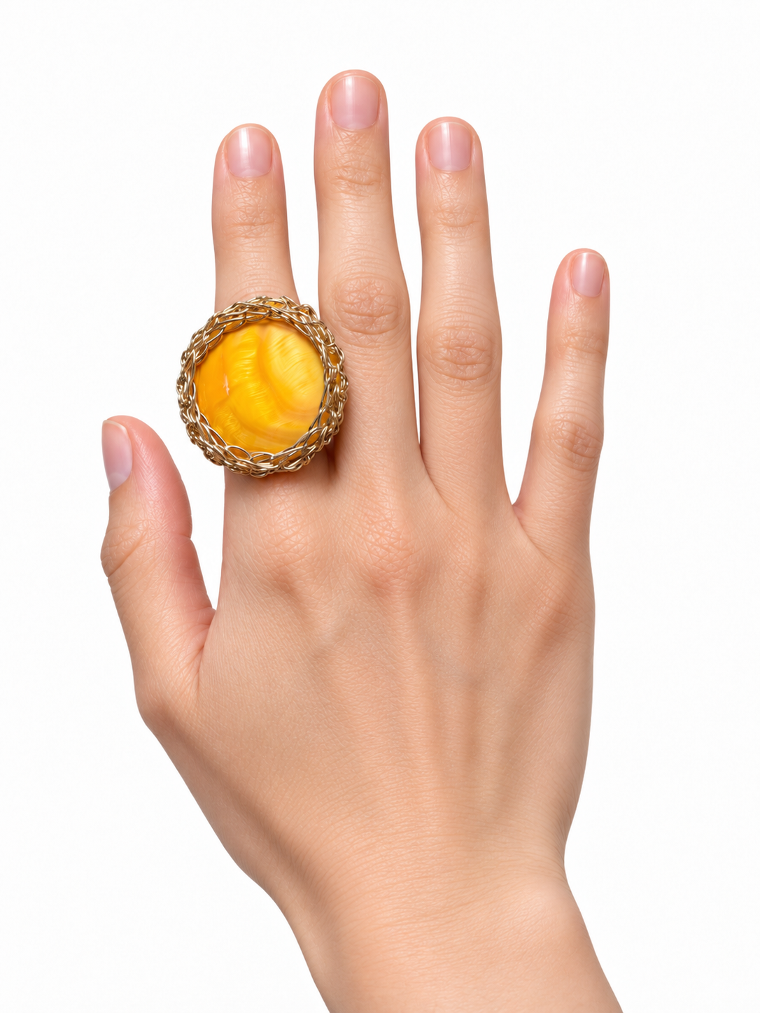 Anillo nacar amarillo