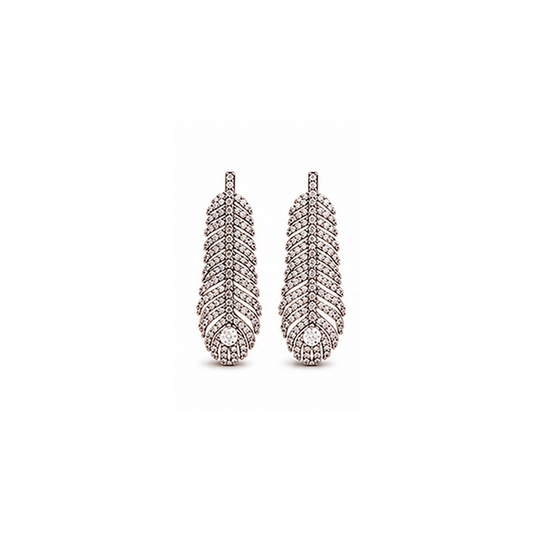 Caravanas plumas de zirconia, vista 2 – Fahoma