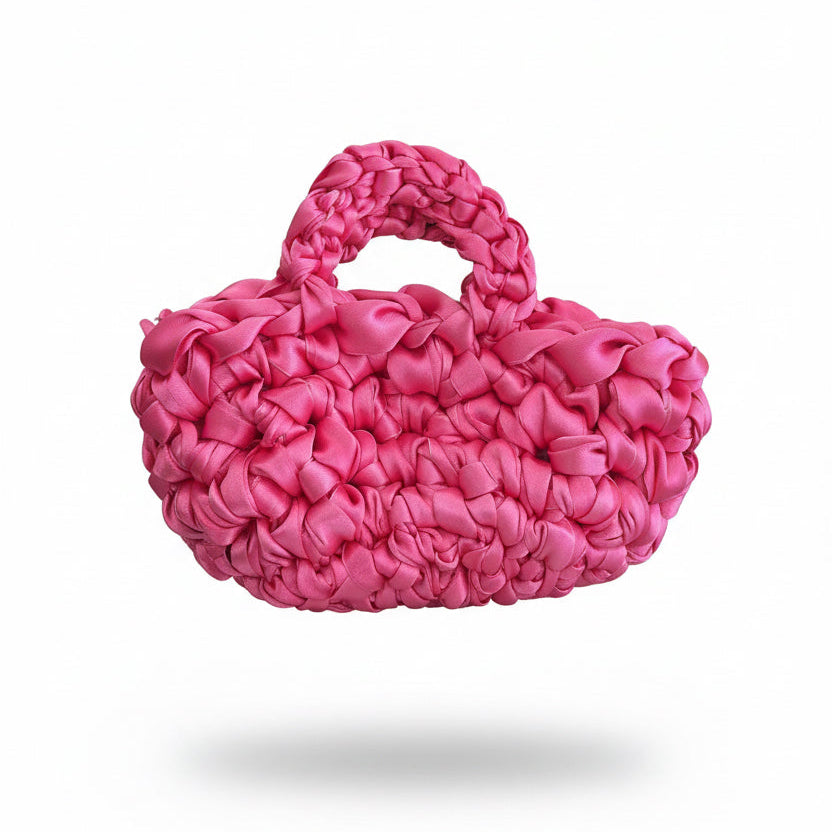 Bolso de nudos verde – Fahoma, bijouterie en Uruguay