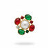 Broche verde y rojo – Fahoma, bijouterie en Uruguay