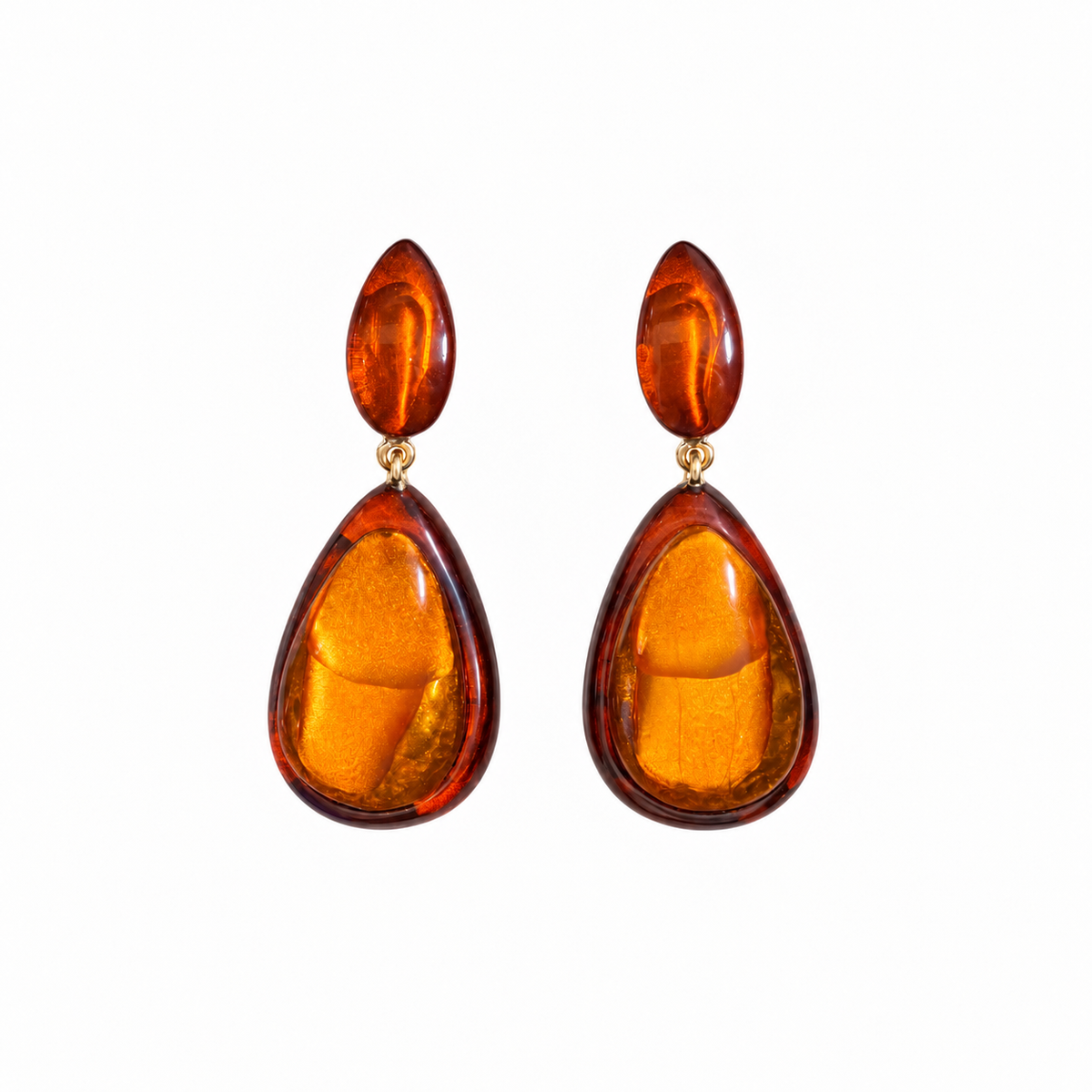 Caravanas gota caramelo