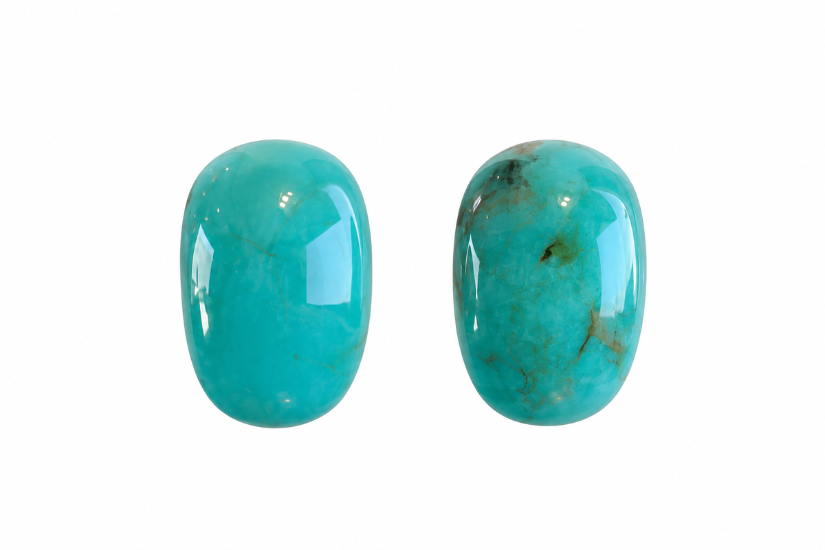 Semi argollas turquesa – Fahoma, bijouterie en Uruguay