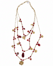 Cargar imagen en el visor de la galería, collar largo de acero y piedras naturales 
