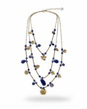 Cargar imagen en el visor de la galería, Collar tres vueltas mix de dijes
