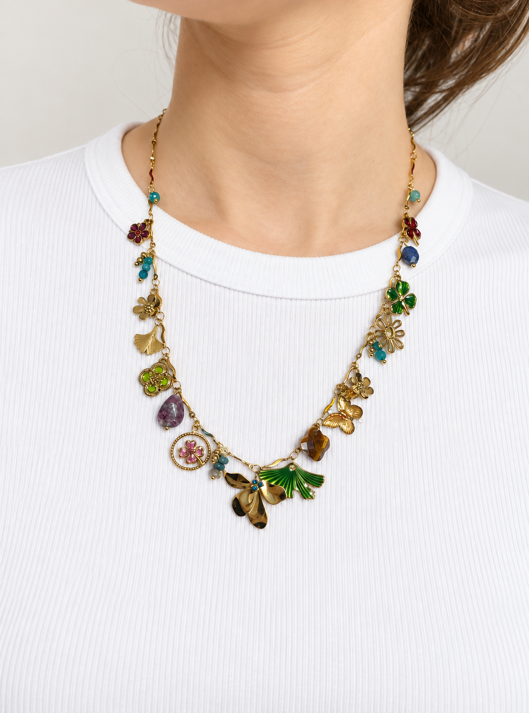 Collar amuletos de la suerte, vista 2 – Fahoma