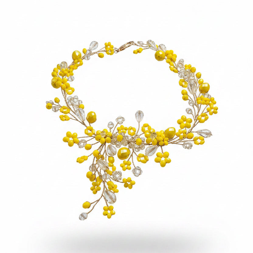 Collar Rama amarillo – Fahoma, bijouterie en Uruguay