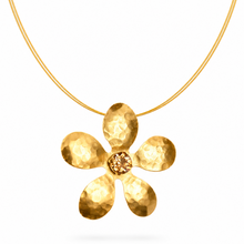 Cargar imagen en el visor de la galería, Collar flor con cristal

