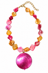 Collar fucsia y naranja – Fahoma, bijouterie en Uruguay
