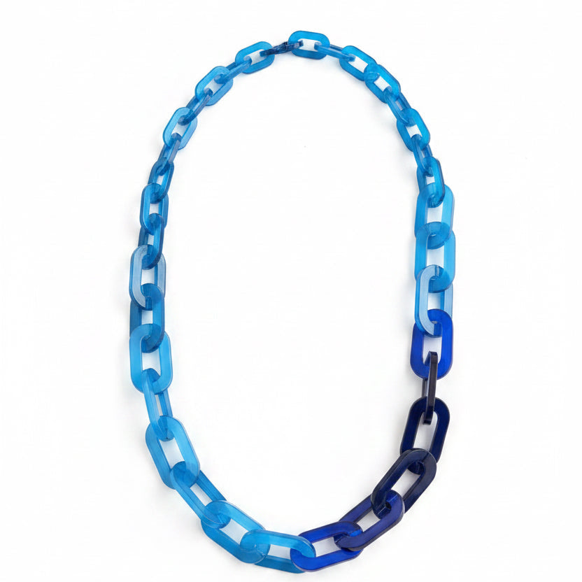 Collar largo azul – Fahoma, bijouterie en Uruguay