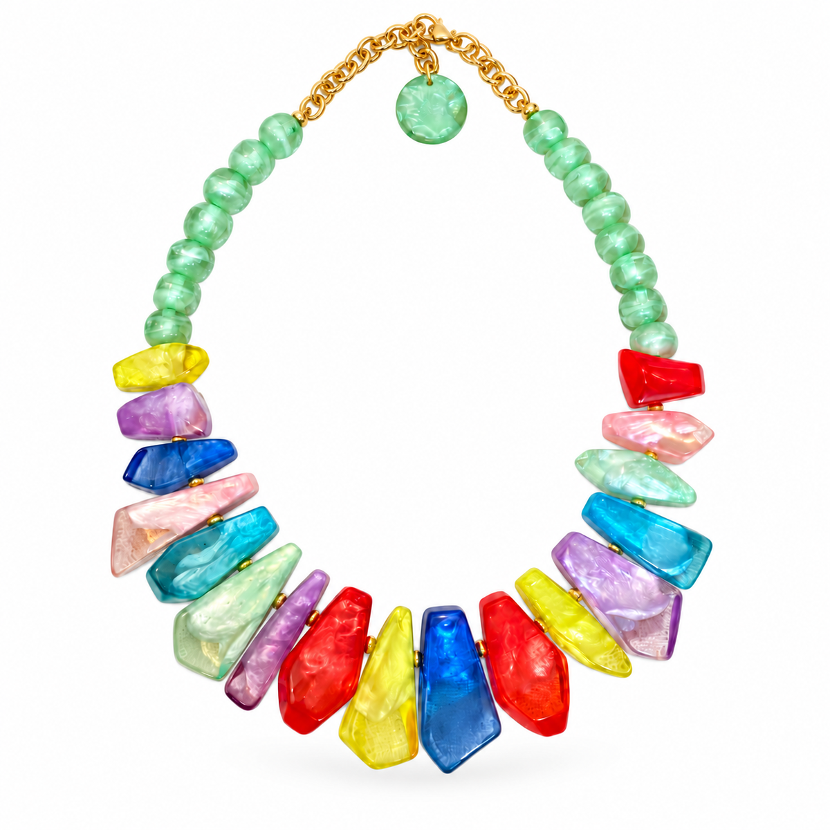 Collar multicolor resina tipocristal