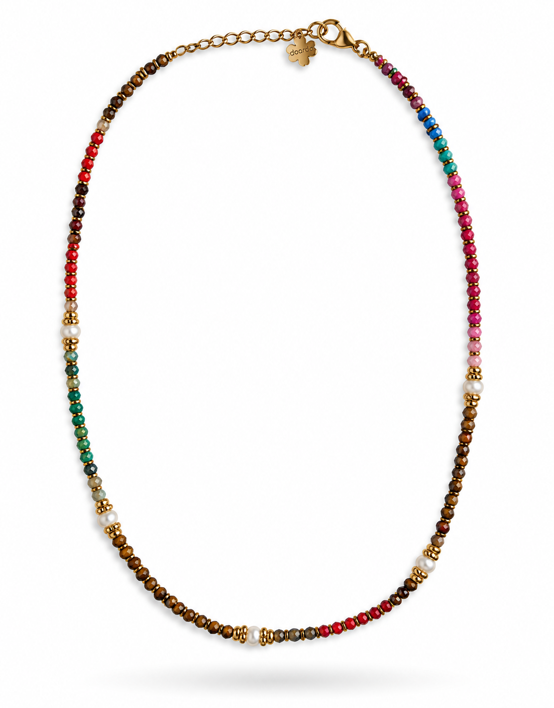 Collar multicolor piedra – Fahoma, bijouterie en Uruguay