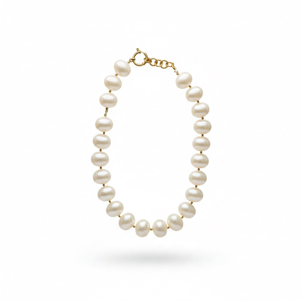 Collar perlas ovaladas – Fahoma, bijouterie en Uruguay