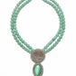Collar verde agua con dije