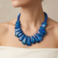 collar azul resina tipo cristal