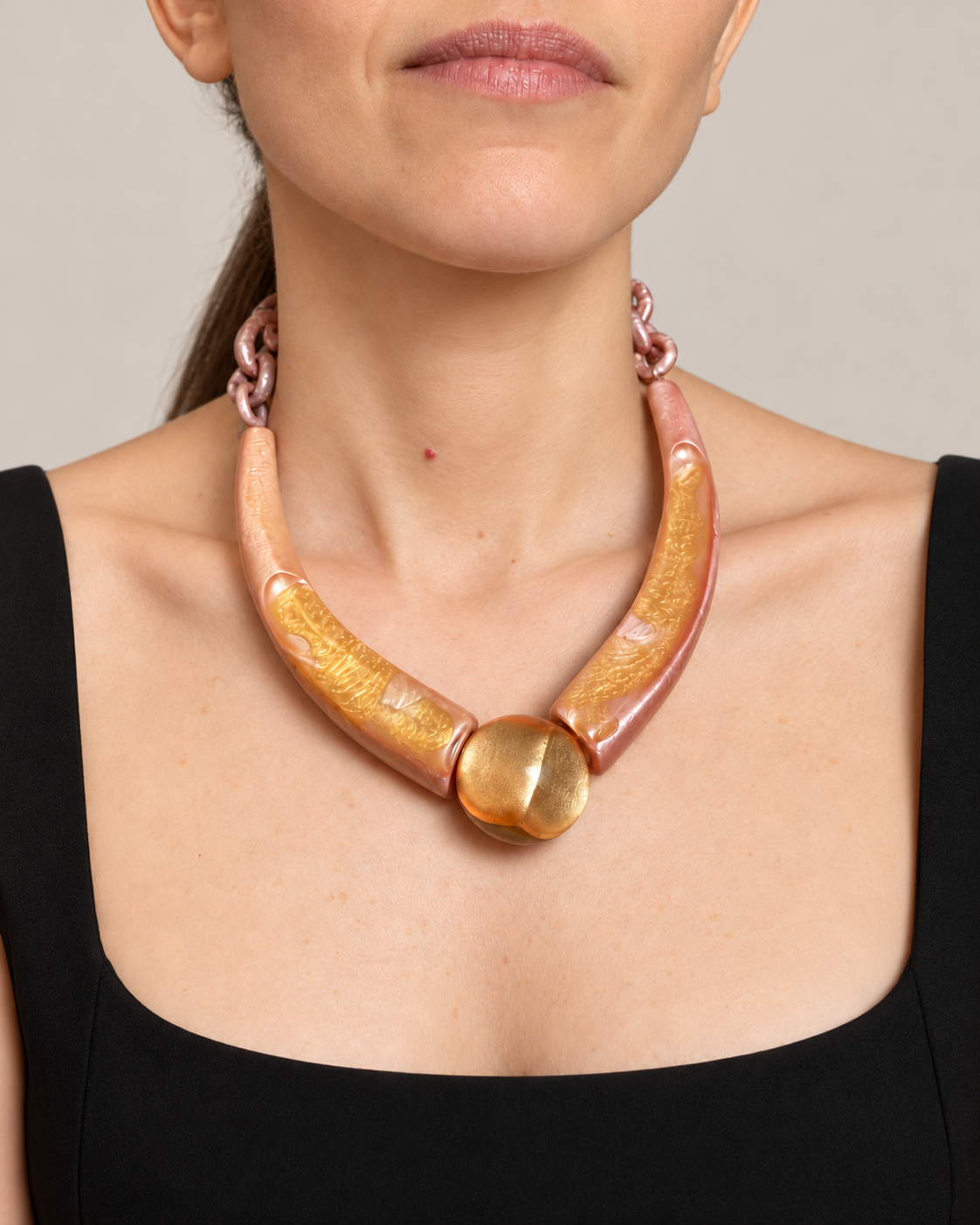 Collar tubular pieza central