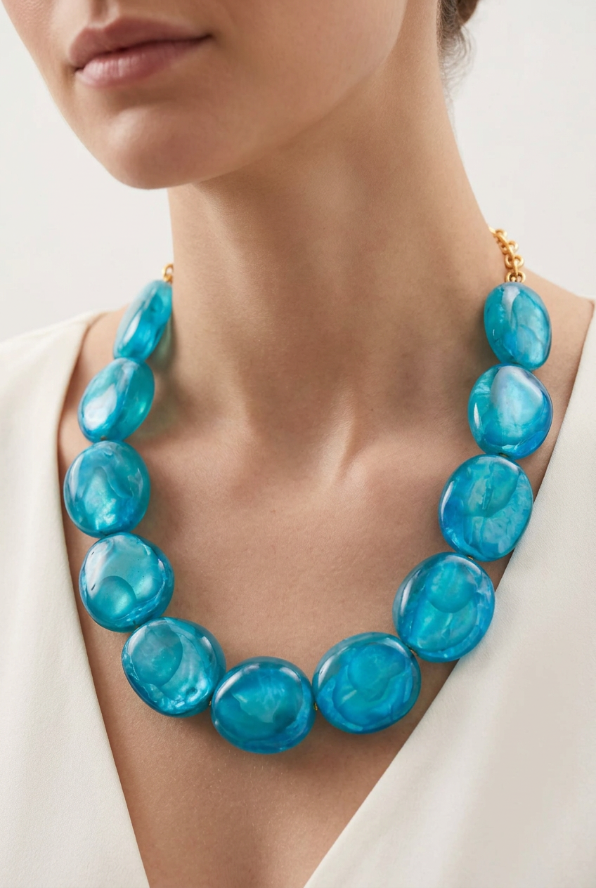 Collar turquesa resina