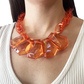 Collar translúcido naranja, vista 3 – Fahoma