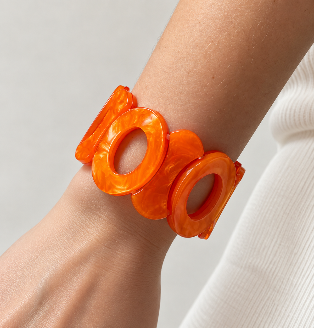 Pulsera óvalos de resina, vista 3 – Fahoma