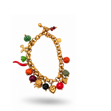 Cargar imagen en el visor de la galería, pulsera de acero con dijes 
