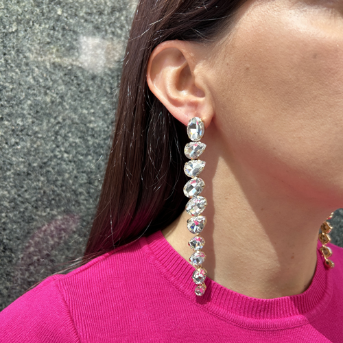 Caravanas largas de fiesta efecto cristal, vista 5 – Fahoma