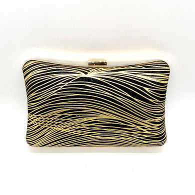 Clutch dorado y negro - Fahoma.uy