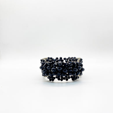 Pulsera negra cristal - Fahoma.uy