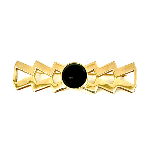 Broche vintage dorado y negro – Fahoma, bijouterie en Uruguay