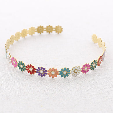 Choker flores esmaltadas - Fahoma.uy